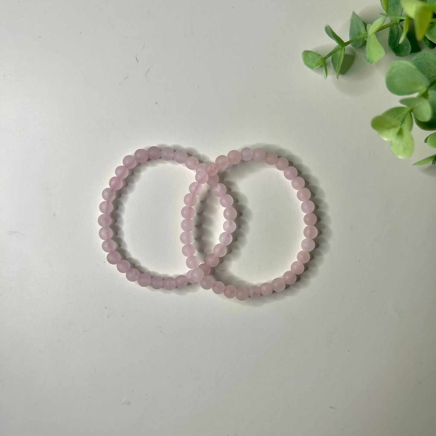 rosenquarz (matt) armband