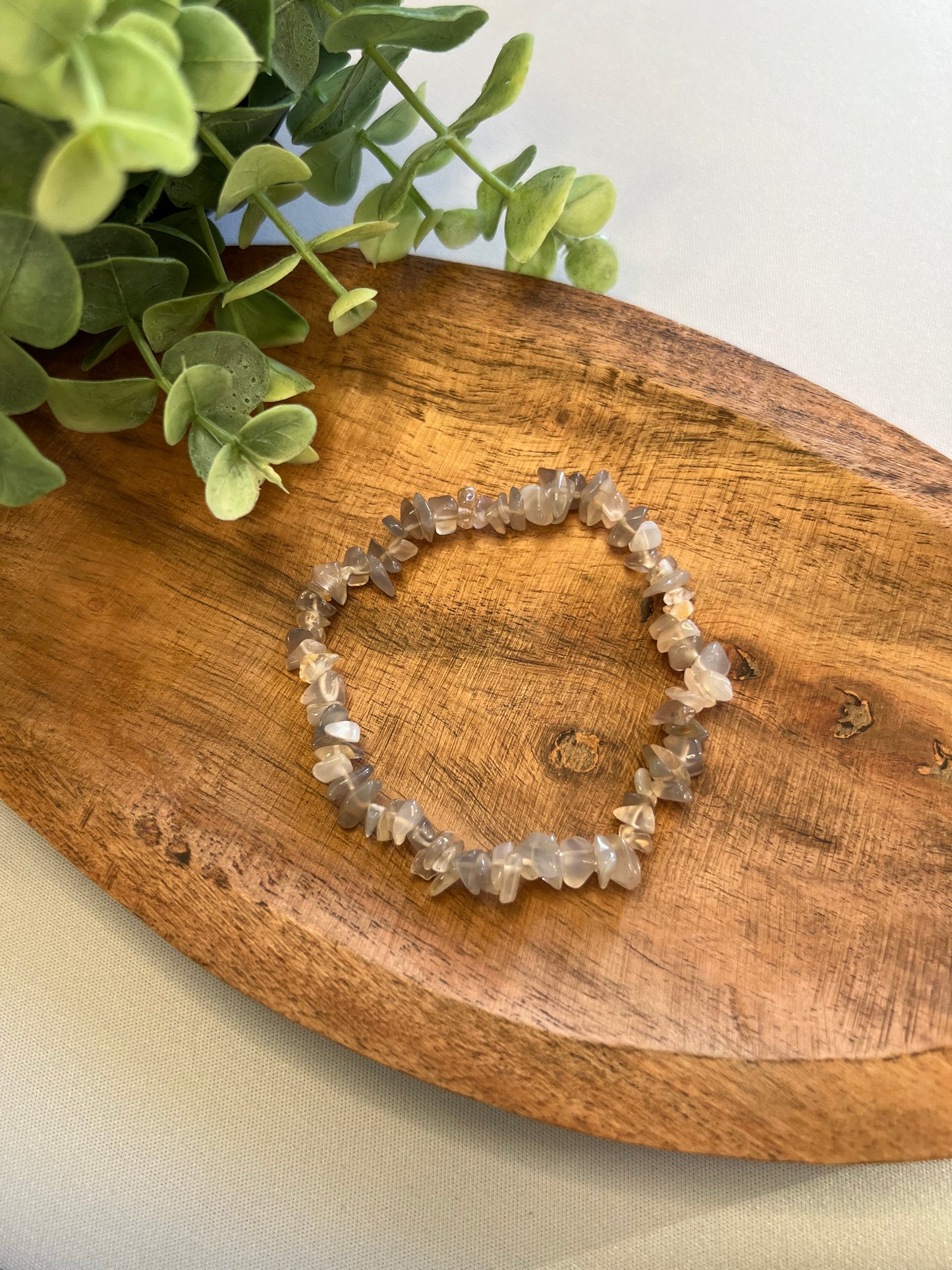 grauer achat splitterarmband