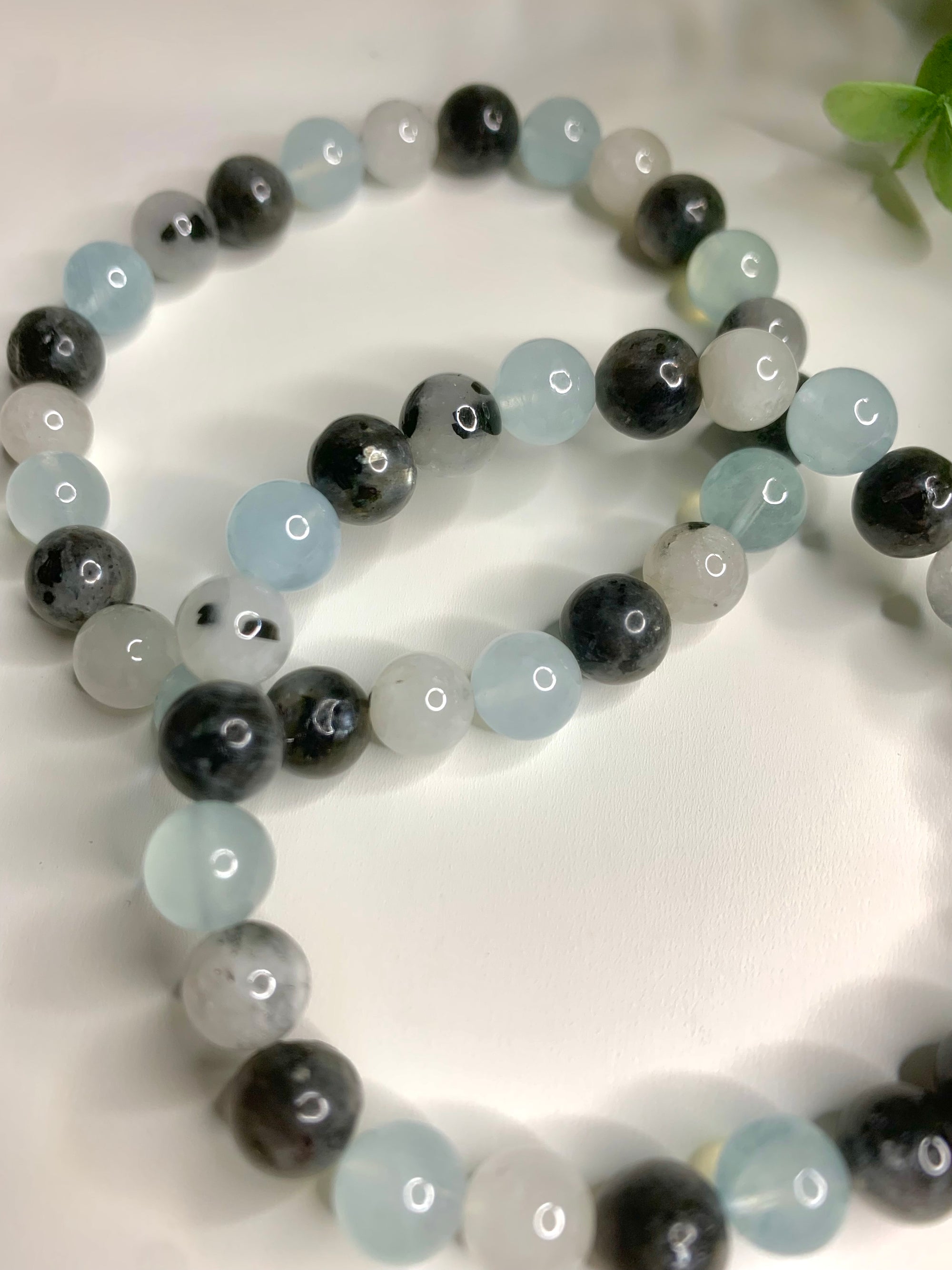 aquamarin, labradorit & turmalin armband