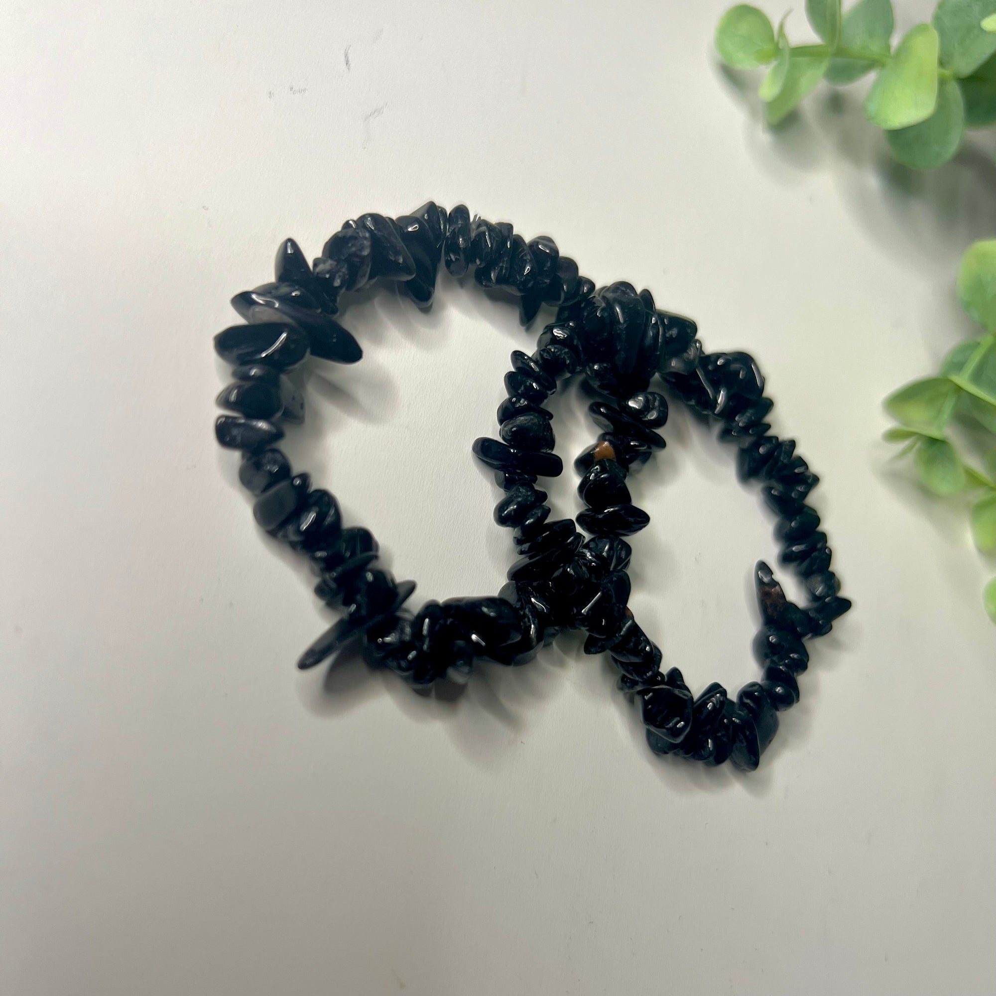 schwarzer turmalin splitterarmband