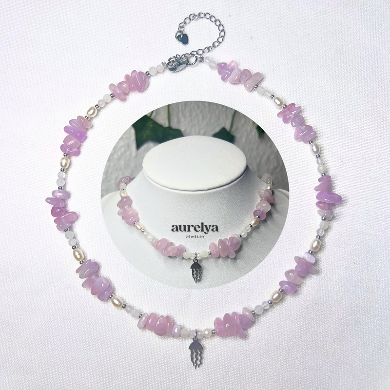 seashore shine (lila) | halskette