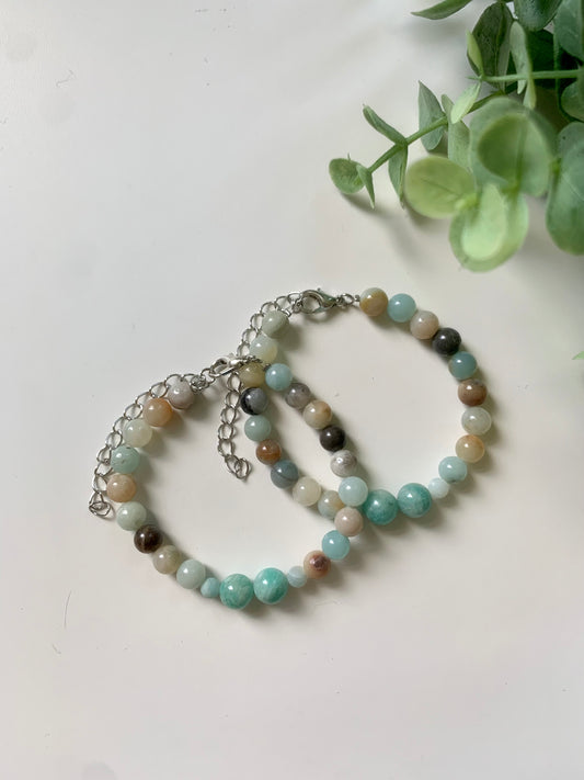 blumen amazonit armband