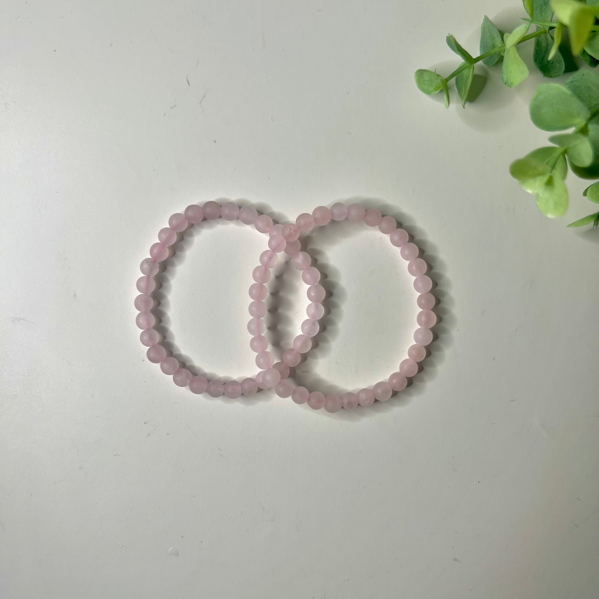 rosenquarz (matt) armband