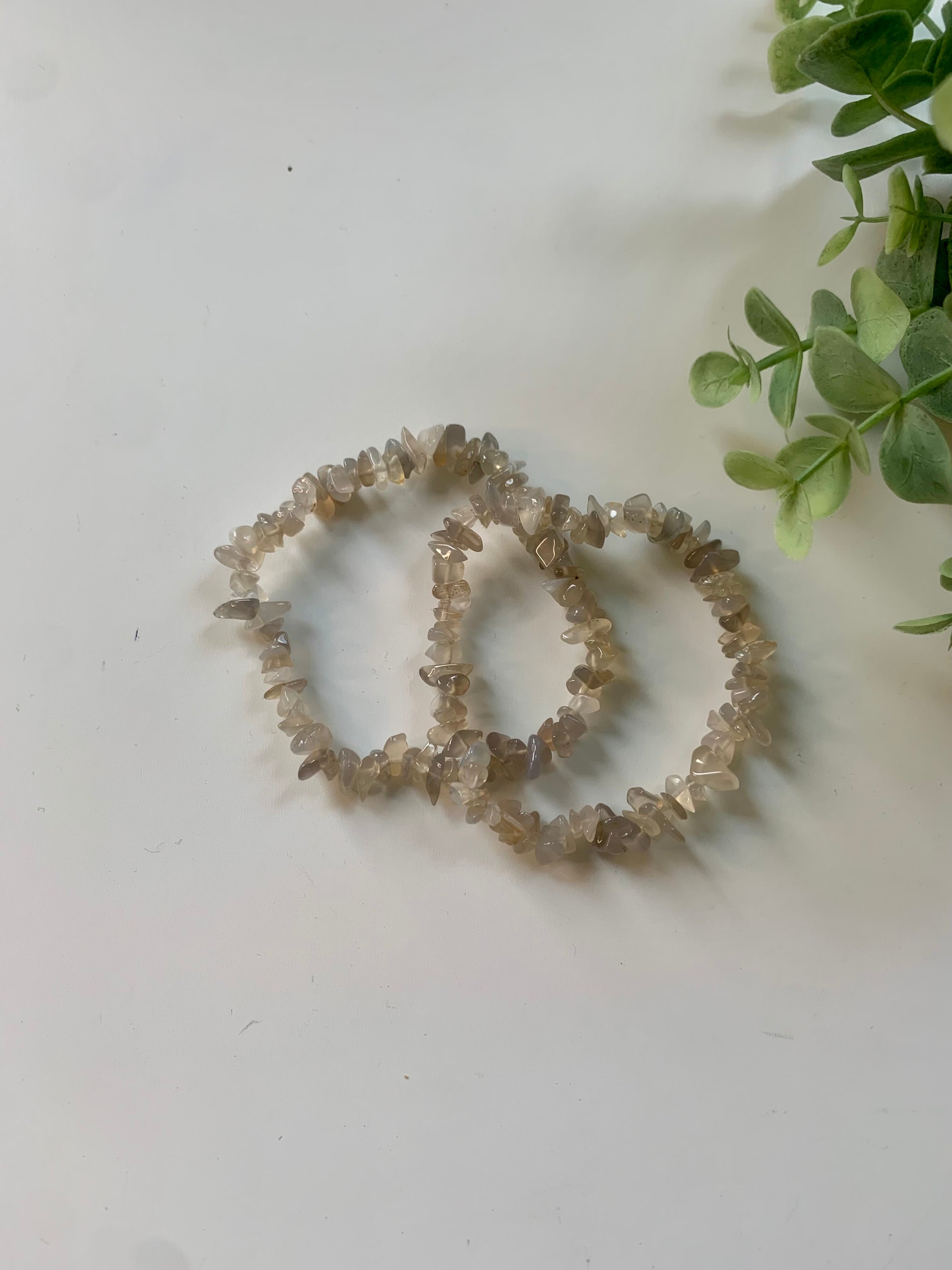 grauer achat splitterarmband