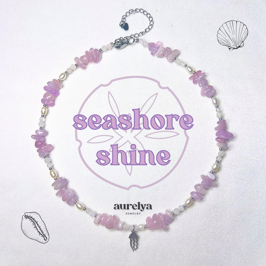 seashore shine (lila) | halskette