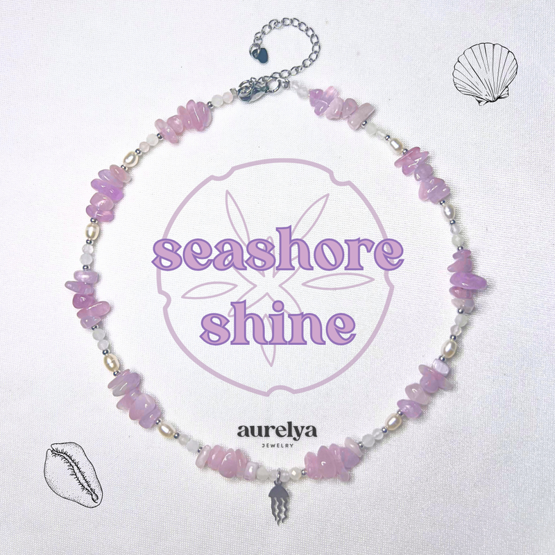 seashore shine (lila) | halskette
