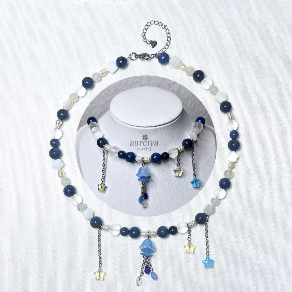 sea whisper | halskette (blau)