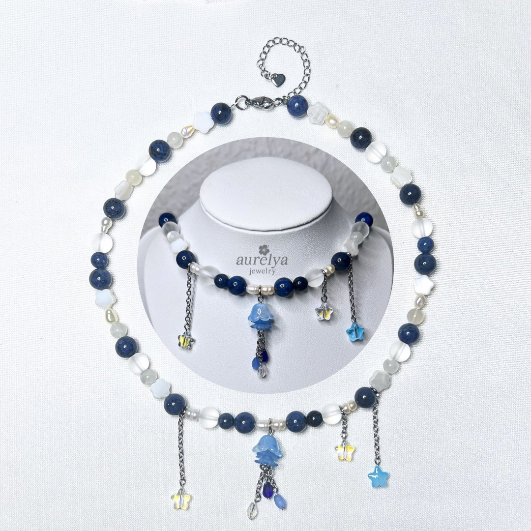 sea whisper | halskette (blau)