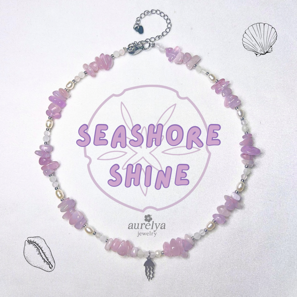 seashore shine (lila) | halskette
