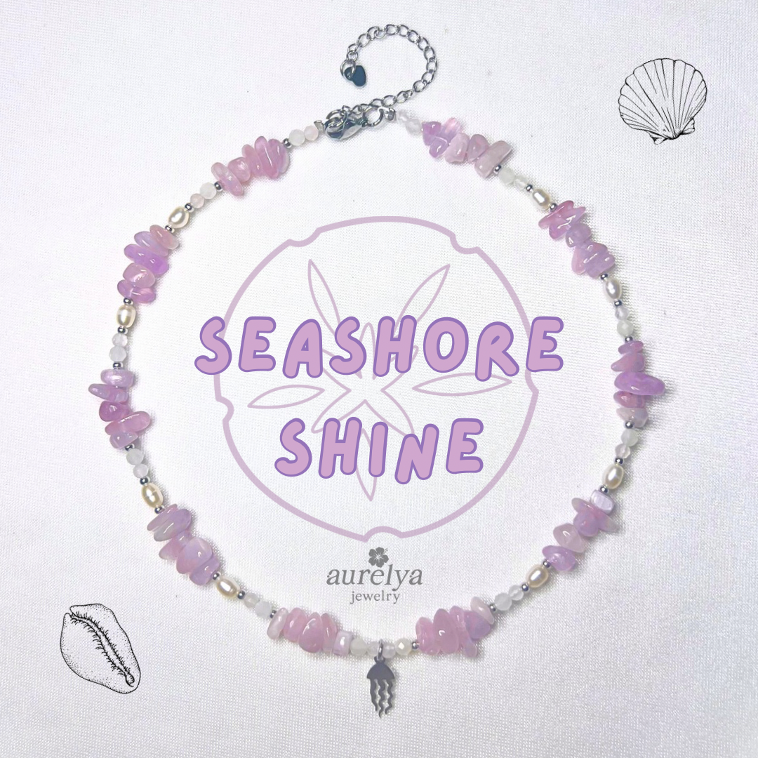 seashore shine (lila) | halskette
