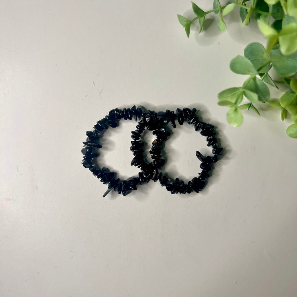 schwarzer turmalin splitterarmband