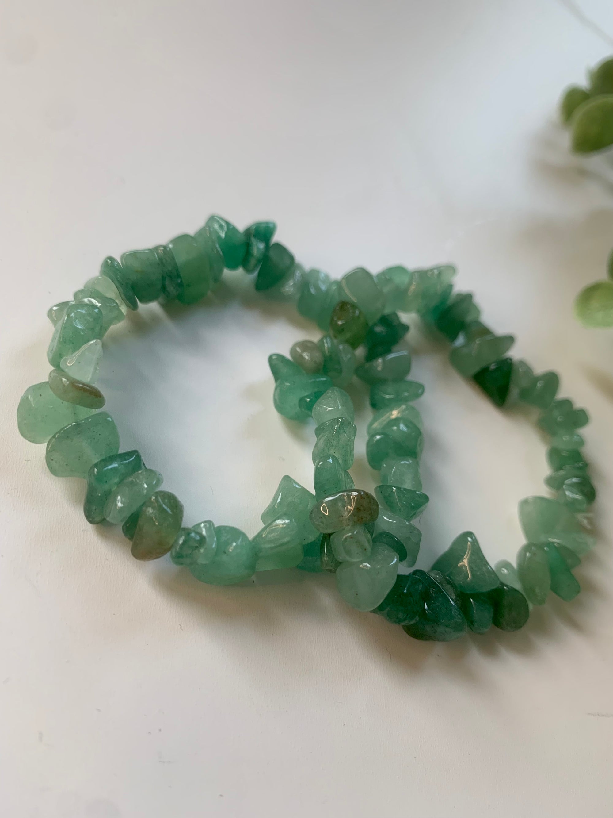 grüner aventurin splitterarmband