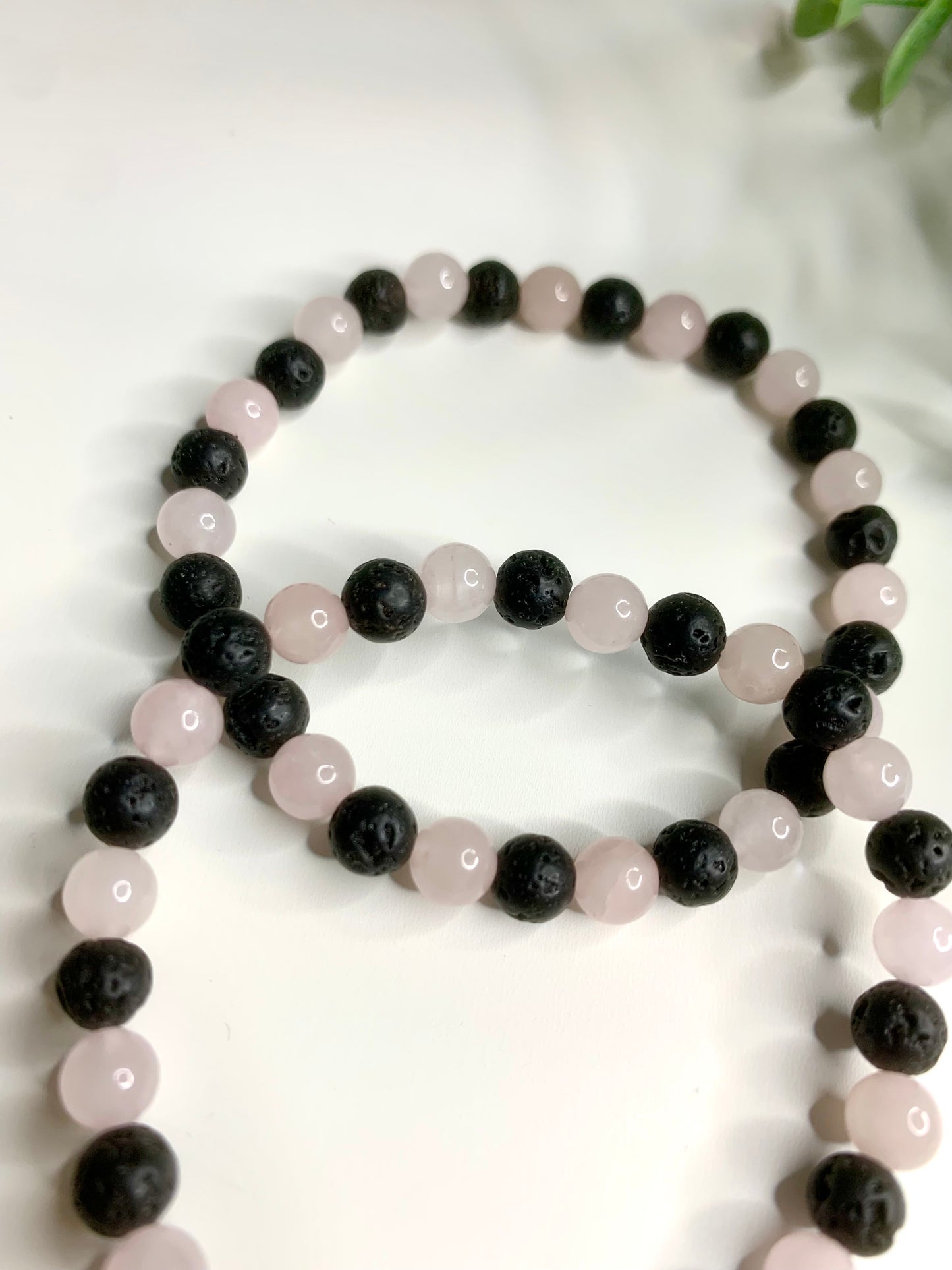 rosenquartz & lavastein armband