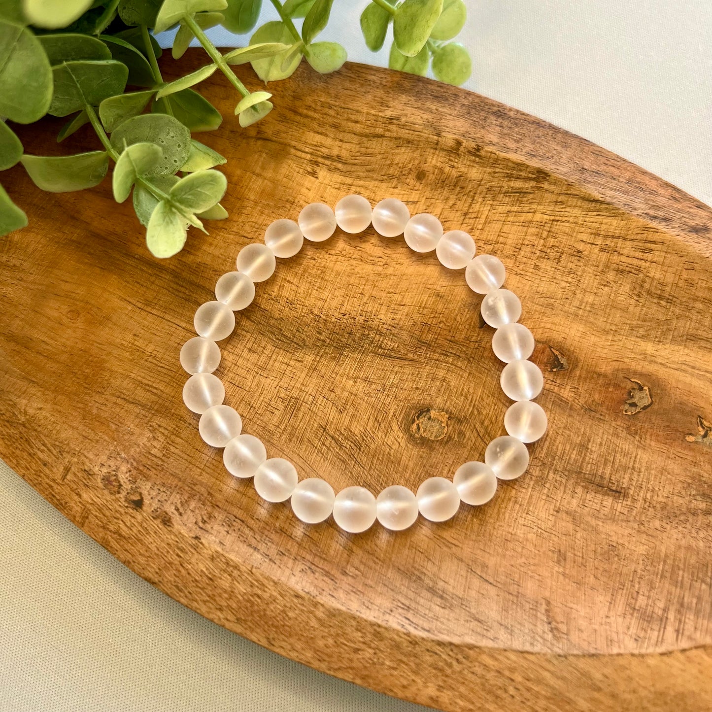 bergkristall (matt) armband