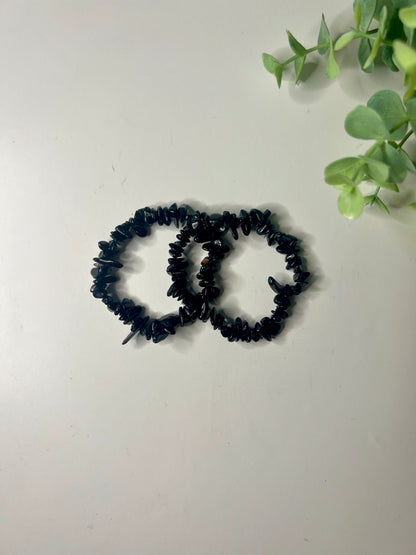 schwarzer turmalin splitterarmband