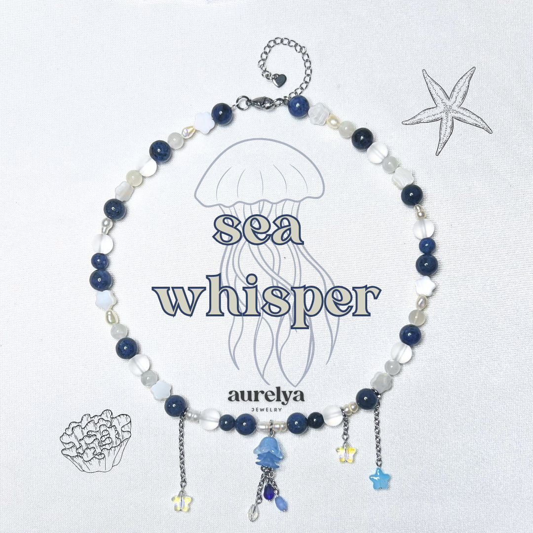 sea whisper | halskette (blau)