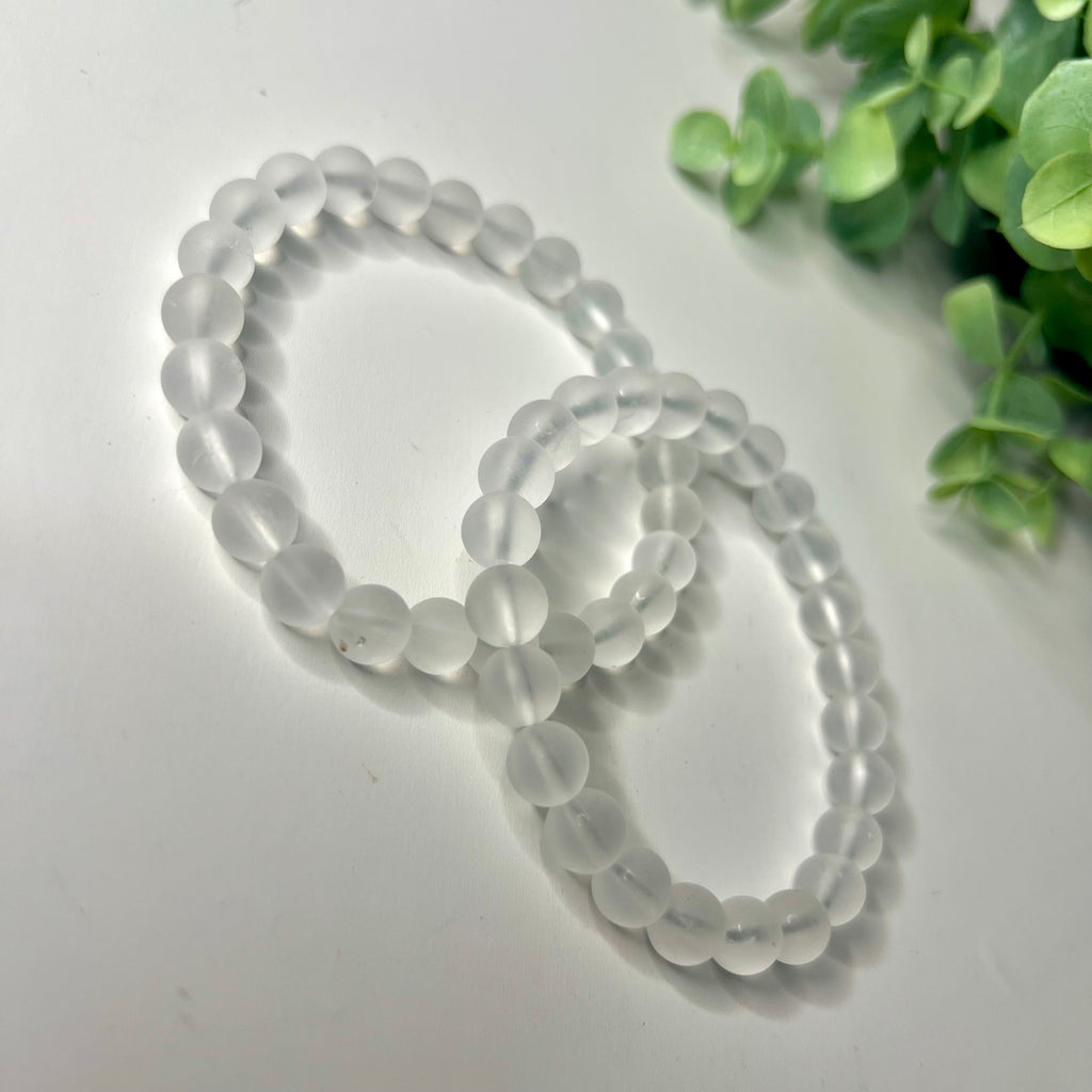 bergkristall (matt) armband