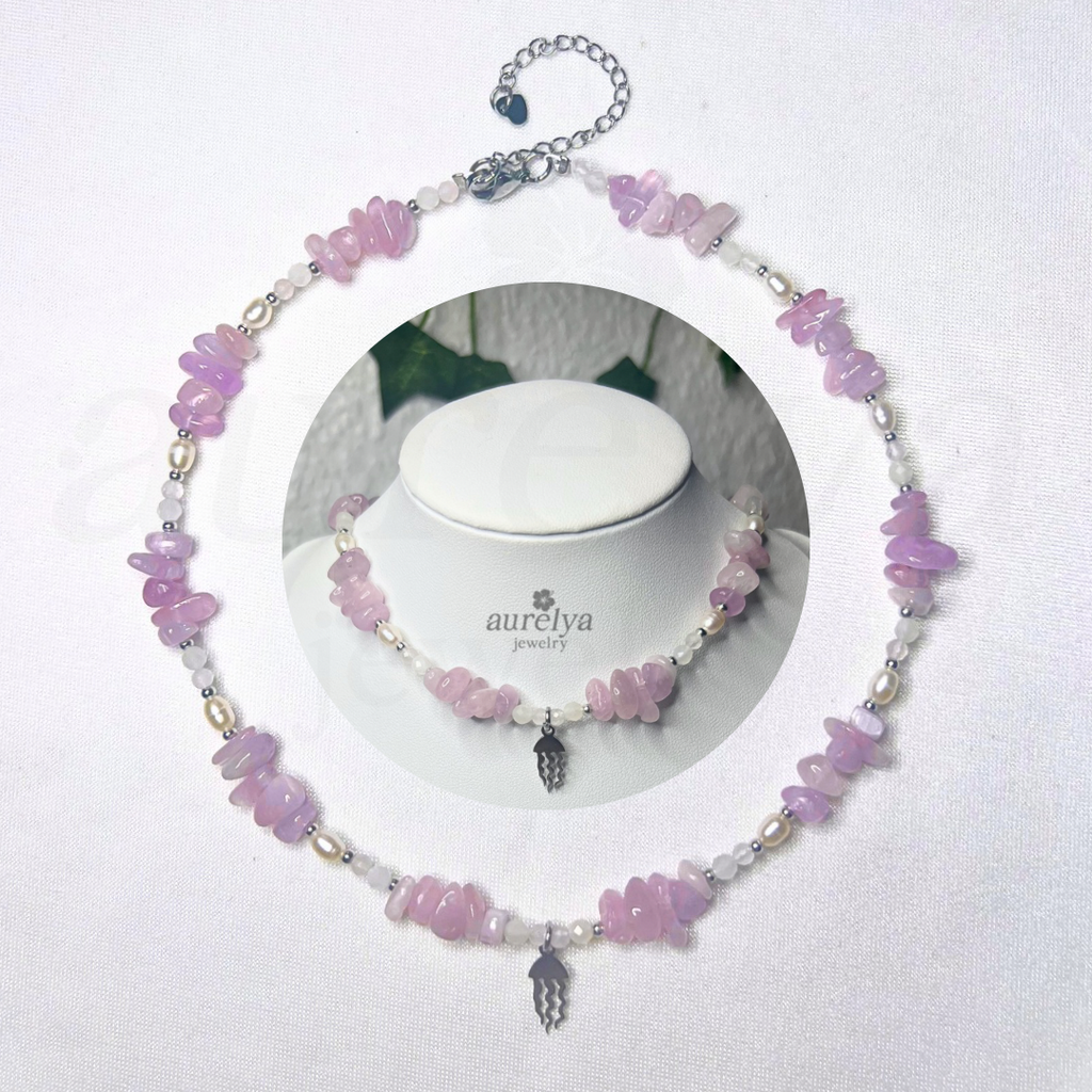 seashore shine (lila) | halskette