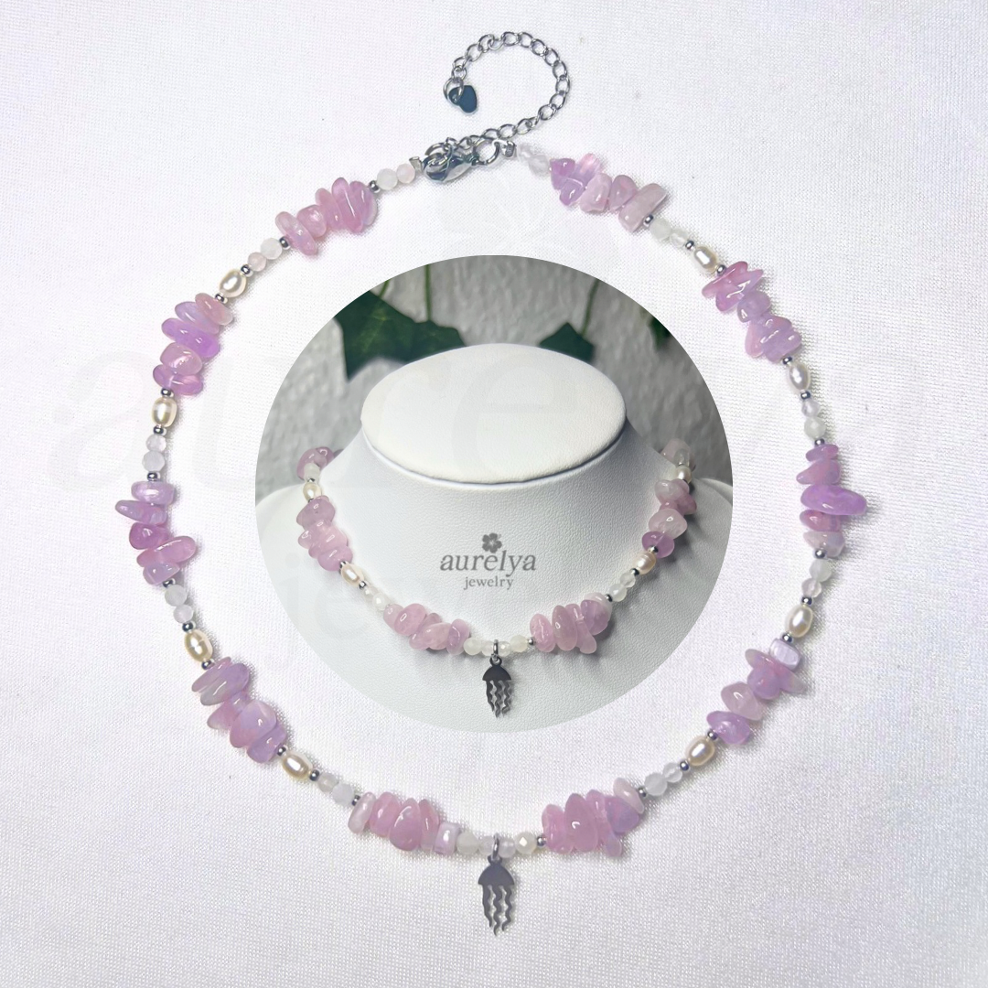 seashore shine (lila) | halskette