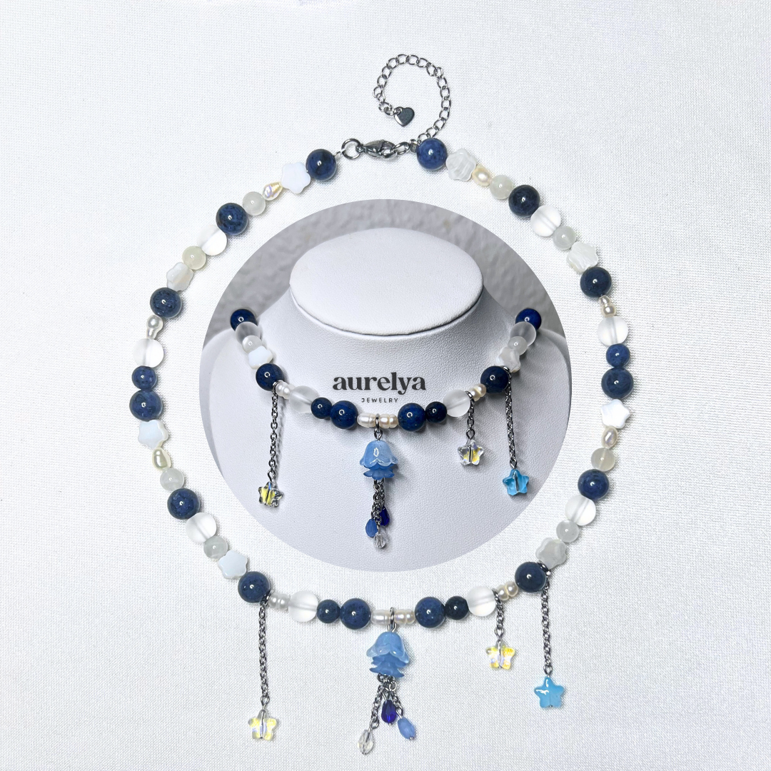 sea whisper | halskette (blau)