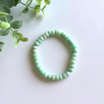 amazonit armband rondell facettiert