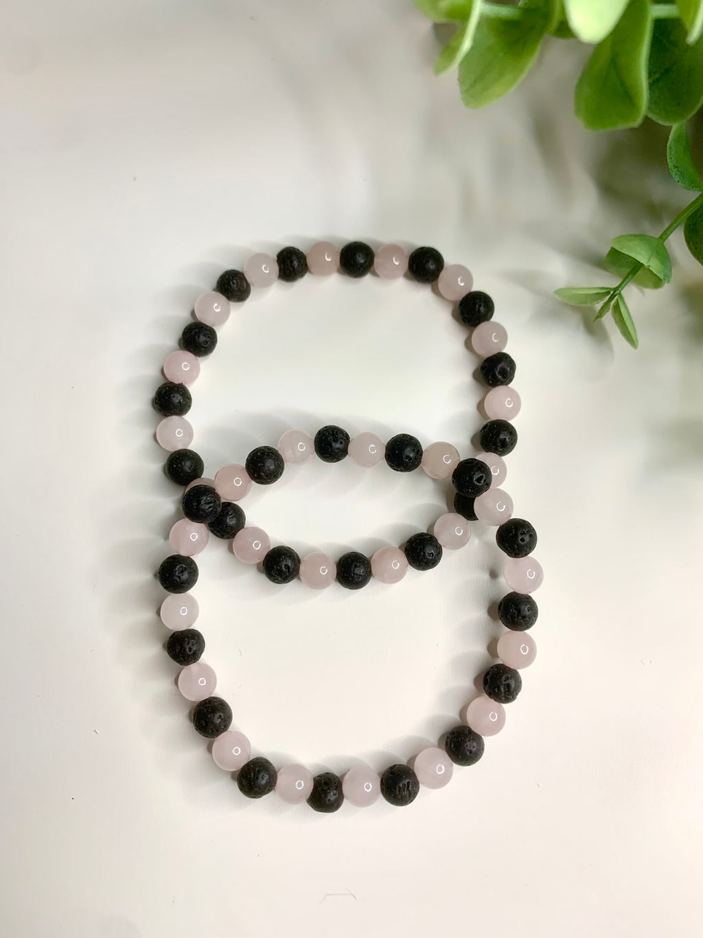 rosenquartz & lavastein armband