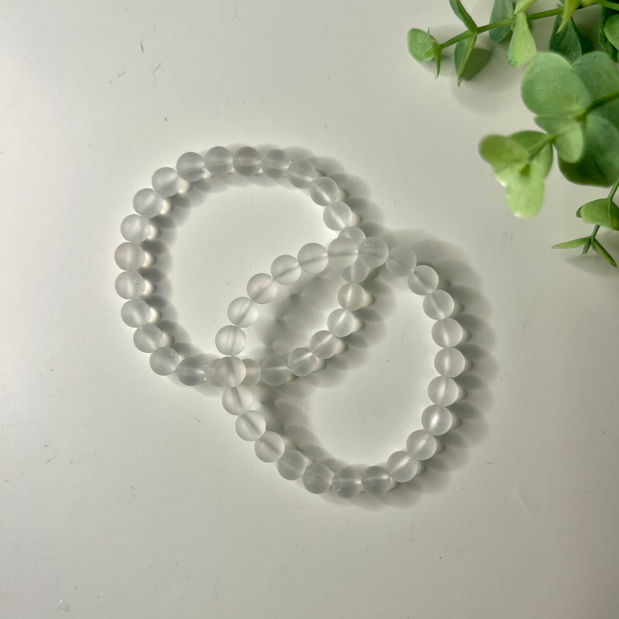 bergkristall (matt) armband