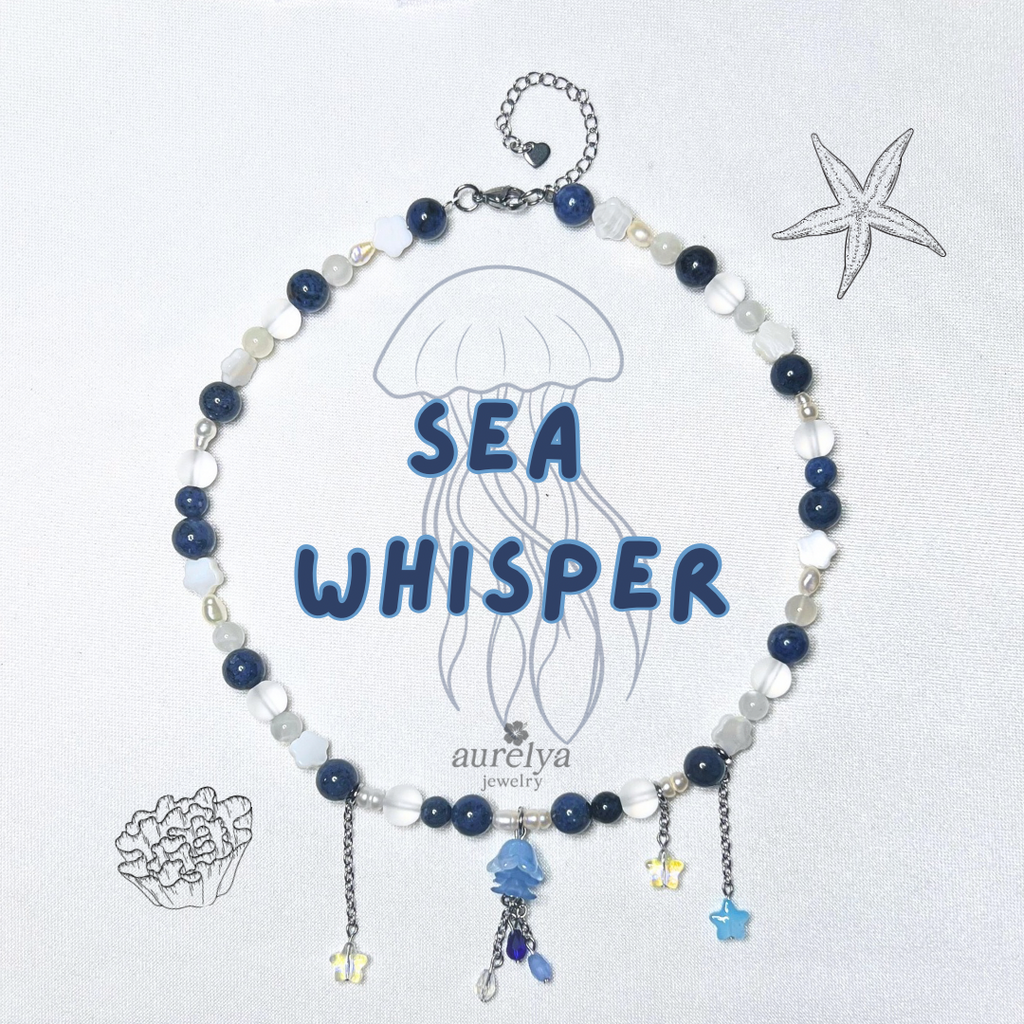sea whisper | halskette (blau)