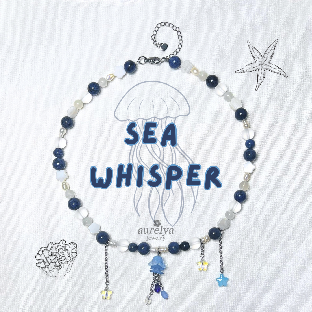 sea whisper | halskette (blau)